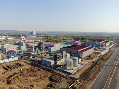中澤控股集團鉬深加工項目建設現場。