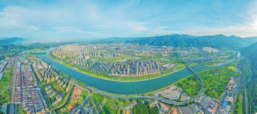 俯瞰麗水市蓮都區